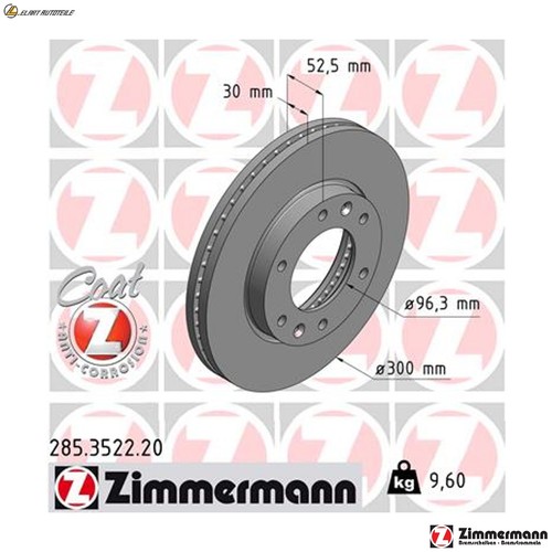 Brake discs 285 - 2x, 285.3522.20