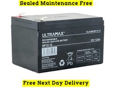 ULTRAMAX NP12-12, 12V 12Ah Sealed Lead Acid - AGM - VRLA Battery