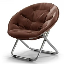 Folding Camping Moon Chair Round Outdoor Garden Portable Seat Travel Picnic New