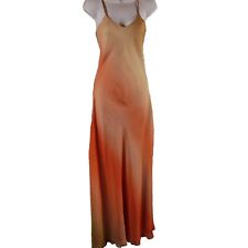 Jeff Gallano Paris Womens Evening Dress Maxi Orange Ombre Vintage 90s Size XS/S