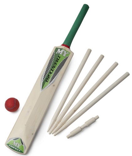 Cricket set bat ball stumps - ball,