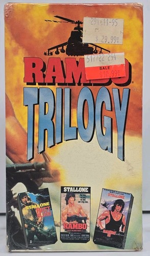 Rambo trilogy vhs cassette - rambo, box