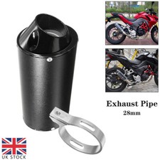 28mm Exhaust Pipe Muffler Motorcycle Quad Dirt Pit Bike ATV 90 /110 /125 Black