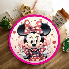Minnie Mouse Rug,Nursery Rug, Round Rug, Minimalist Rug, Custom Rug, Child Rug,