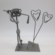 Metal Golfer Art Sculpture