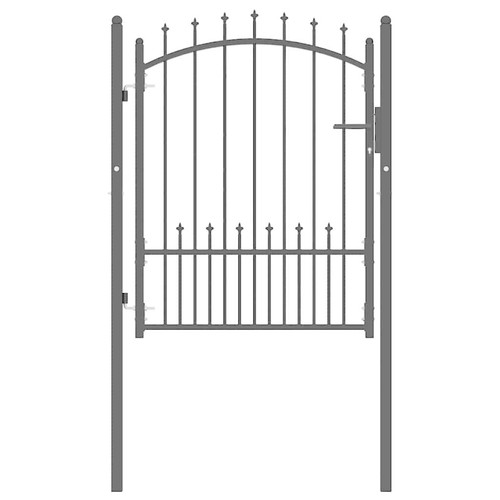 Fence gate black 104x125cm - fence,