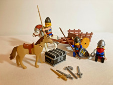 Playmobil Viking Raiders with horses, cart, weapons & treasure based on set 5712
