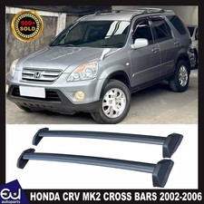 FOR HONDA CRV MK2 2002-2006 ALUMINIUM BLACK ROOF CROSS RAILS BARS 100% OEM FIT