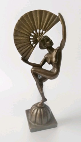 Bronze art deco - figurine, lady
