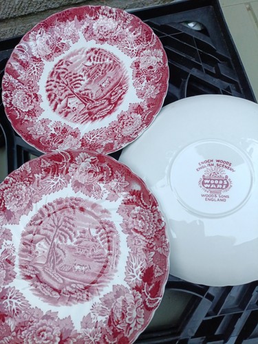 Vintage ceramic plates with - vintage,