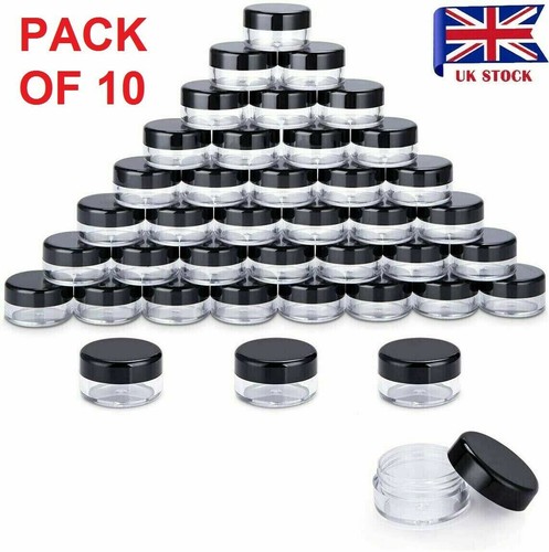 10x 5ml sample pots black - 5ml,