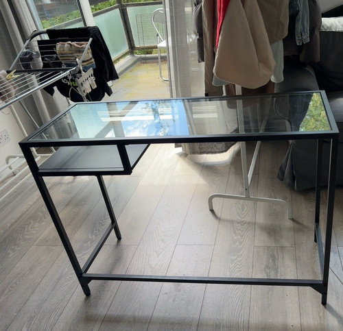 Modern glass desk with - glass,