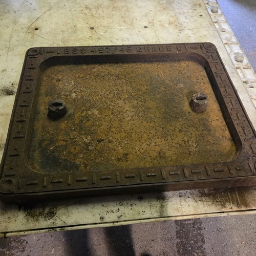 Cast iron manhole cover - iron,