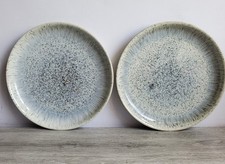 Denby Halo Speckle Dinner Plates X2 Stoneware Brand New