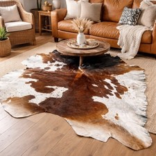 Tri Color Genuine Cowhide Rug
