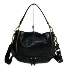 Auth Anya Hindmarch - Black Leather Shoulder Bag