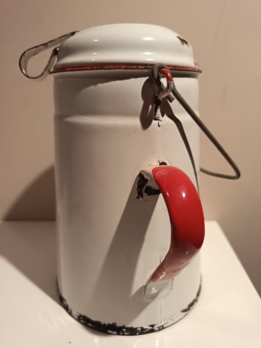 Old enamel caddy miners - old, ,miners