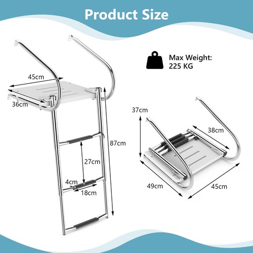 Telescoping boat ladder - telescoping,
