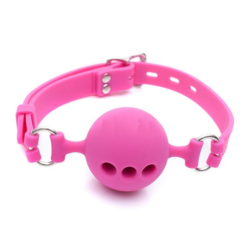 Lockable bondage ball gag - ball,