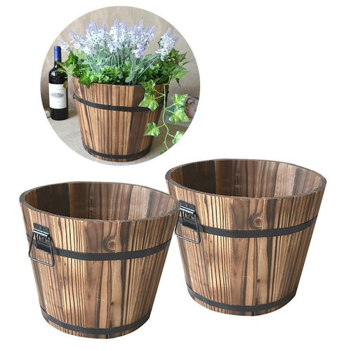 Wooden bucket pot - bucket,
