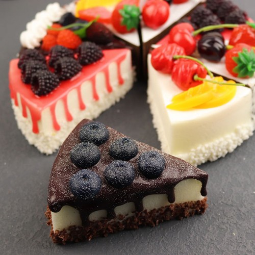 Realistic fake slice cake - realistic,