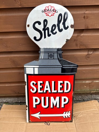 Shell enamel sign oil - shell,