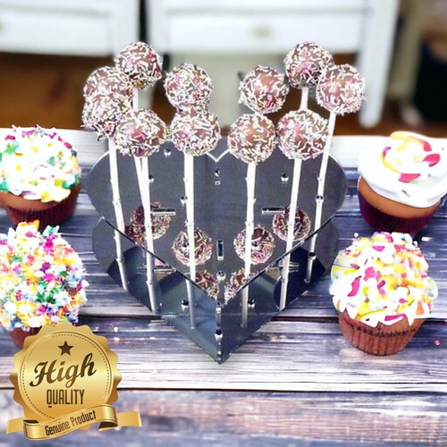 Heart shaped acrylic cake pop - shaped,