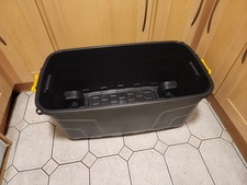 Strata 175L Extra Large Heavy Duty Lidded Storage Trunk Black Size H56 W94 D52cm