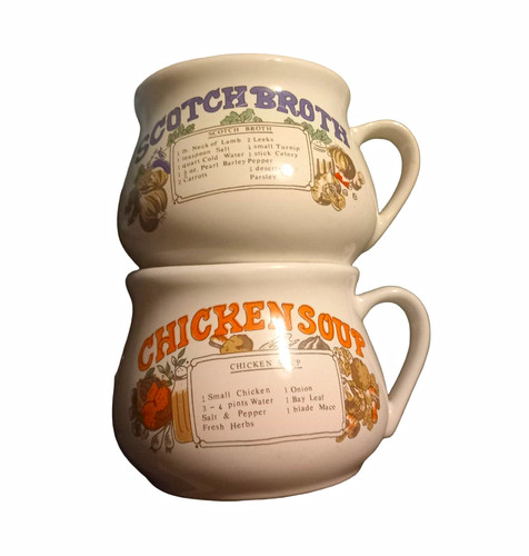 Set white ceramic soup - set,
