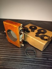 WORKING! (Pinholes!!!) Thornton-Pickard style mahogany shutter assembly