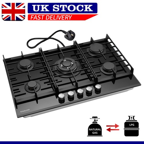 Gasland 76cm gas cooktop black - 76cm,