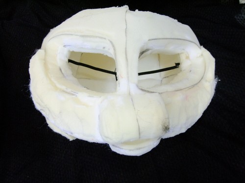 Fur suit foam head - head, base