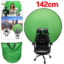 59" Green Screen Backdrop Pop-up Chair Round Background Protable Photograph~