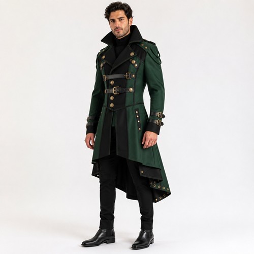 Men forest green gothic - green,