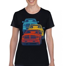 American Pickup Truck Stack T-Shirt 4X4 Offroad Power Heavy Duty Women's Tee