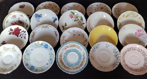 Job lot vintage saucers - lot, 20