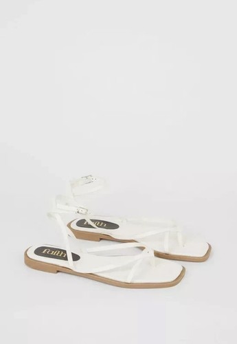 Faith white faux leather toe - faux,