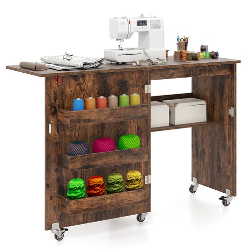 Folding sewing table with - folding,