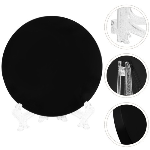 Obsidian stone mirror - obsidian,