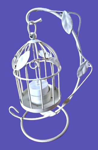 Bird cage candle - bird, holder