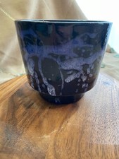 W. Germany Fat Lava Blue Abstract Splash Drip Planter Roth Keramik 12/2 2322