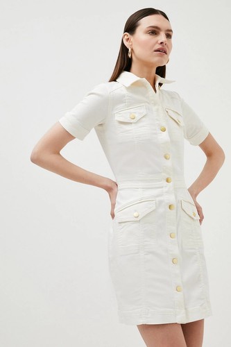 Karen millen off - white, denim