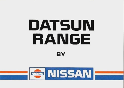 Nissan datsun range 1983 - nissan, 1983-84