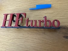 Lancia Delta HF TURBO front Grill Badge Genuine Lancia Very Good Condition 