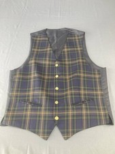 Tartan Waistcoat Vest Navy