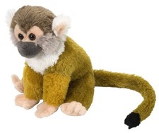 NEW WILD REPUBLIC PLUSH CUDDLEKINS 8" SQUIRREL MONKEY CUDDLY SOFT TOY TEDDY