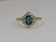Sz 6.5 - 14k Gold Ring Blue