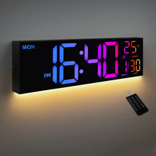 Large Digital Wall Clock with