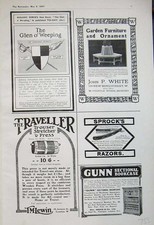 Old Antique Print 1907 Trouser Press Lewin Sprock Razor Furniture Bowen 20th