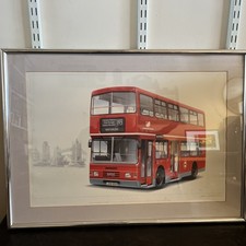 Volvo Advertising Leyland Olympian 1991 Red Bus London Transport Bus Print No 1